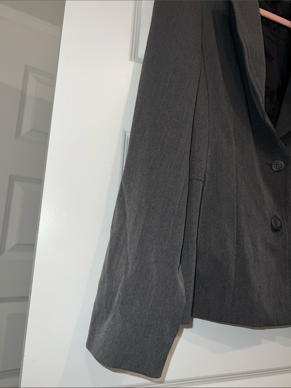 Rafaella Dark Gray Tailored Single-Button Blazer - Picture 7 of 16
